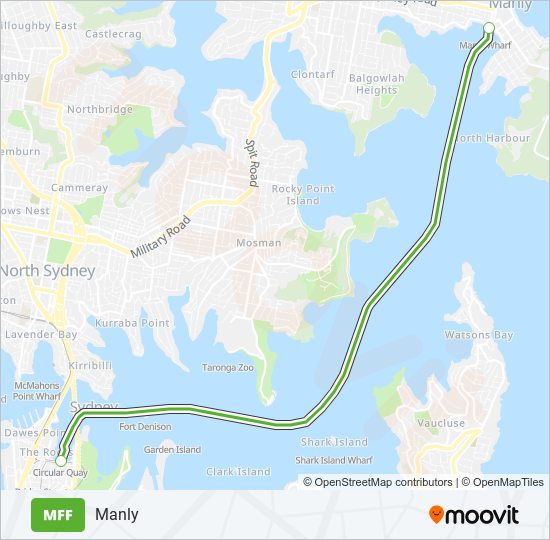 MFF ferry Line Map