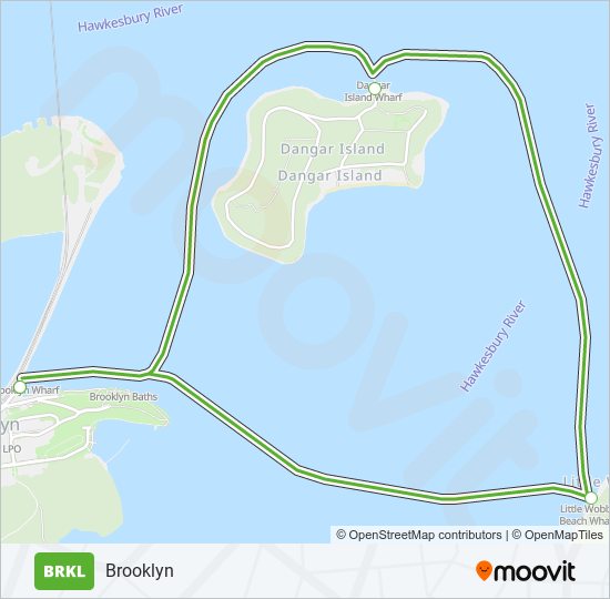 BRKL ferry Line Map