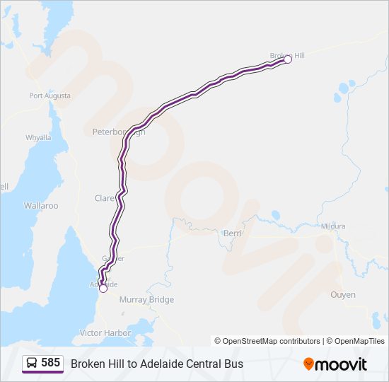 585 bus Line Map
