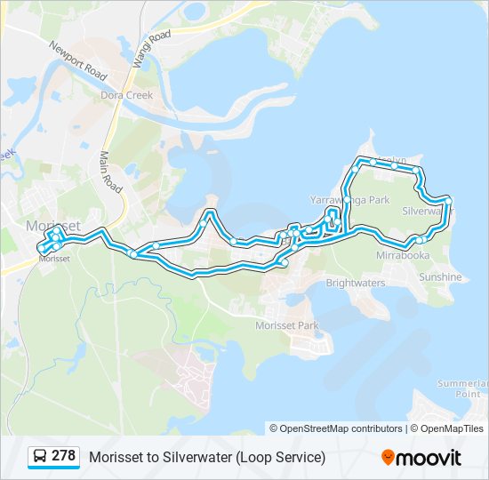 278 bus Line Map