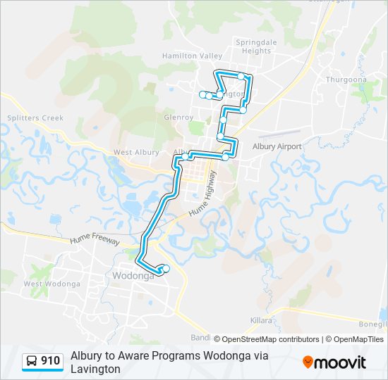 910 Route Schedules Stops Maps Albury Updated 910-route-schedules-stops-maps-albury-updated