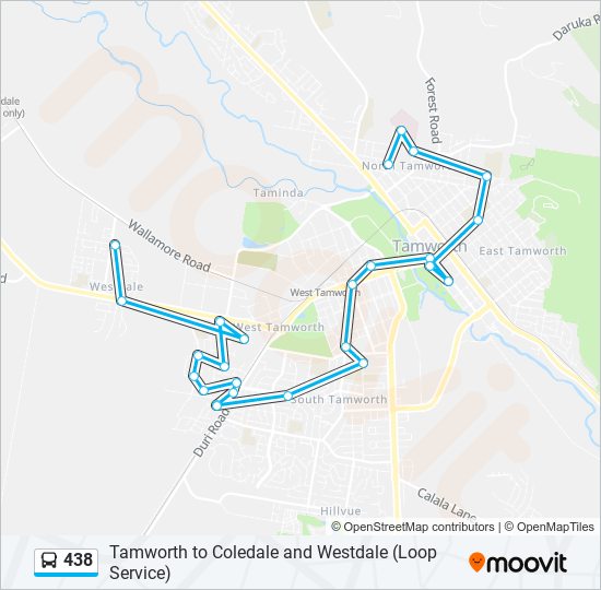 438x Bus 438 Route: Schedules, Stops & Maps - Wstdale Coldale Loop (Updated)