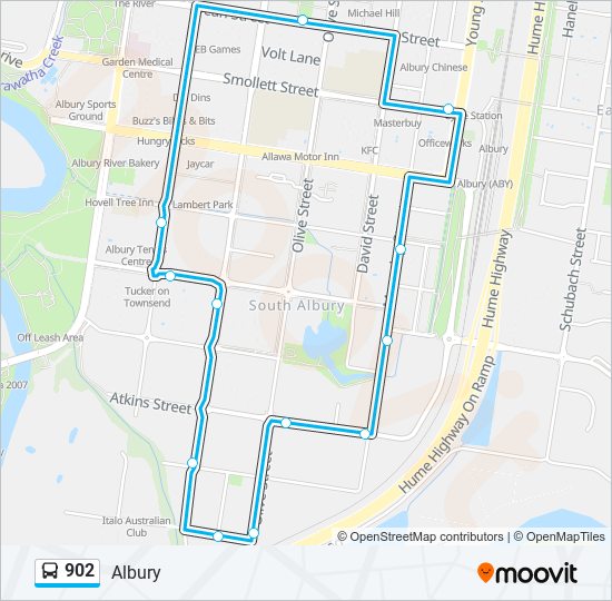 902 Route: Schedules, Stops & Maps - Albury (Updated)