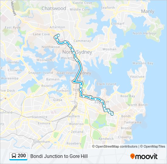 200 Route: Schedules, Stops & Maps - Gore Hill (Updated)