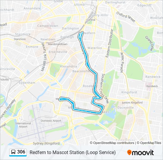 306 Route Schedules, Stops & Maps Redfern Station Gibbons St (Updated)