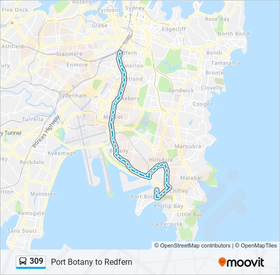 309 Route Schedules, Stops & Maps Port Botany Depot (Updated)