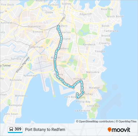 309 Route Schedules, Stops & Maps Redfern Station Gibbons St (Updated)