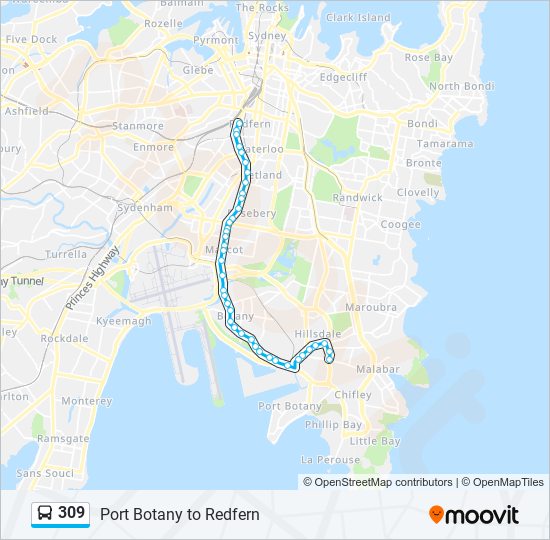 309 bus Line Map