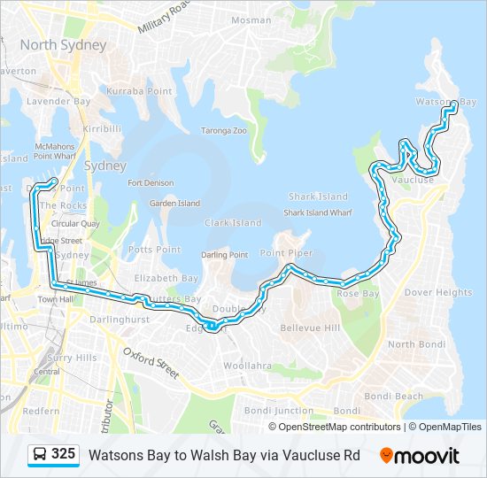325 Route: Schedules, Stops &amp; Maps - Watsons Bay (Updated)