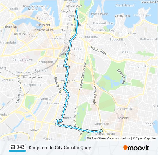 343 Route: Schedules, Stops & Maps - Botanic Gardens (Macquarie St ...