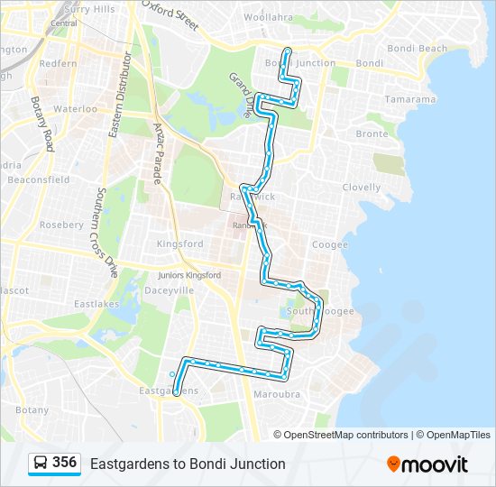 356 Route: Schedules, Stops & Maps - Bondi Junction (Updated)