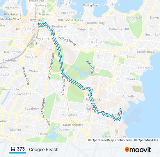 373 Route: Schedules, Stops & Maps - Coogee Beach (Updated)