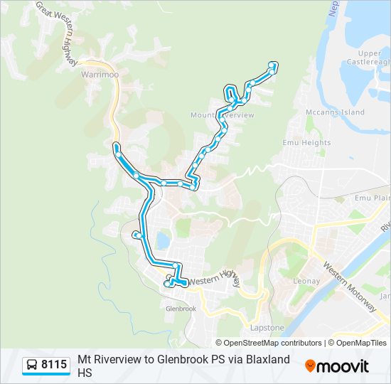 Mapa de 8115 de autobús