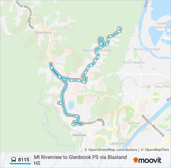 8115 bus Line Map