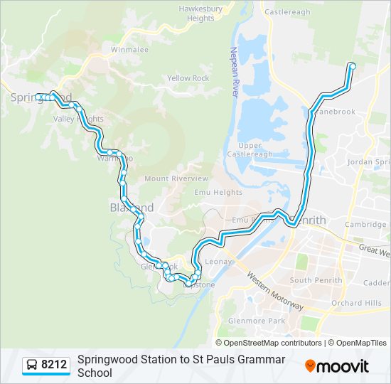 8212 bus Line Map
