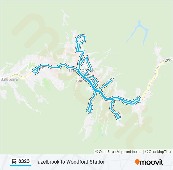 Mapa de 8323 de autobús