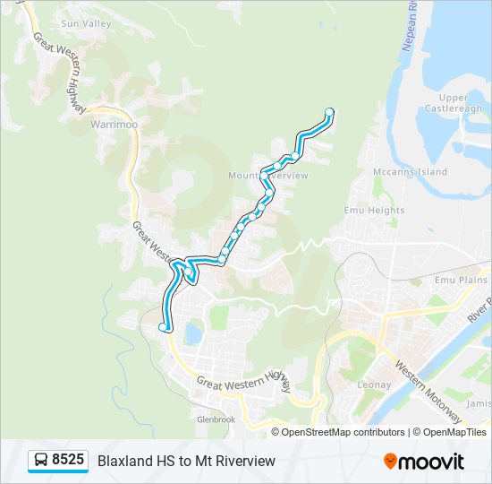 8525 bus Line Map