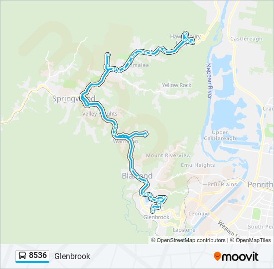 Mapa de 8536 de autobús