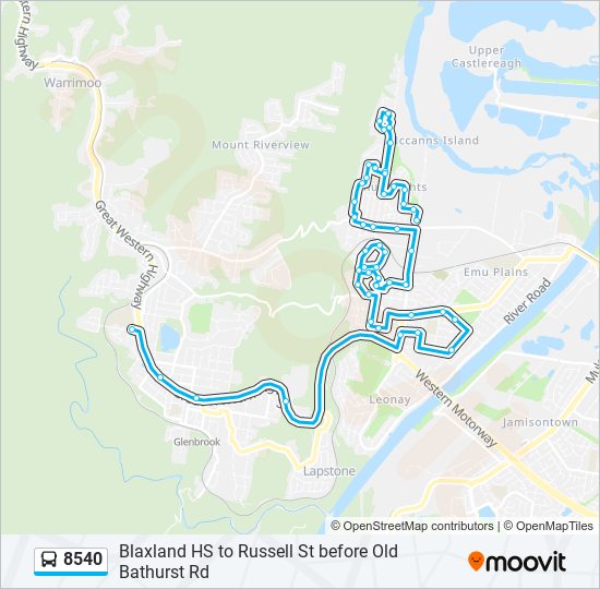 8540 bus Line Map