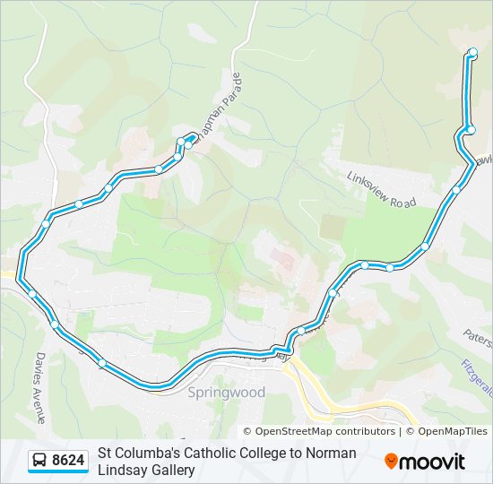 8624 bus Line Map