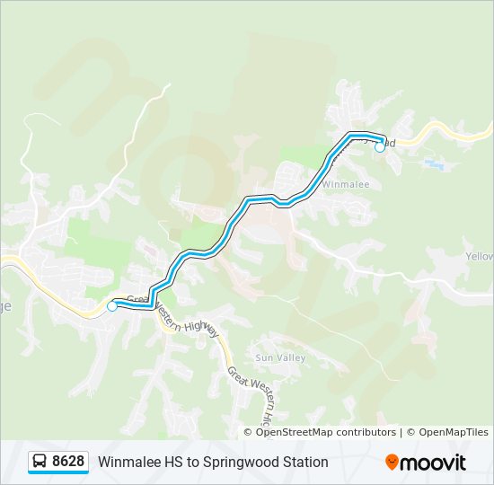 8628 bus Line Map