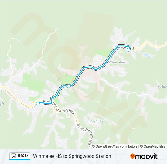 8637 bus Line Map