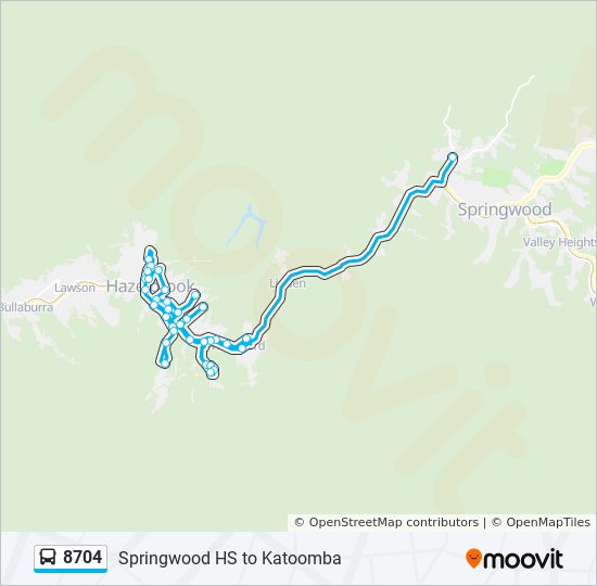 Mapa de 8704 de autobús