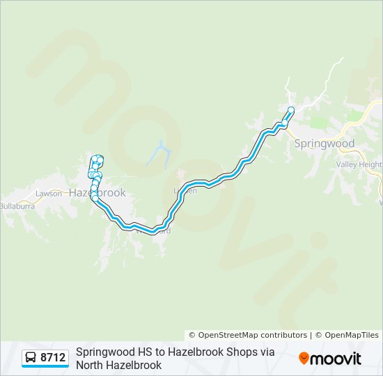 8712 bus Line Map