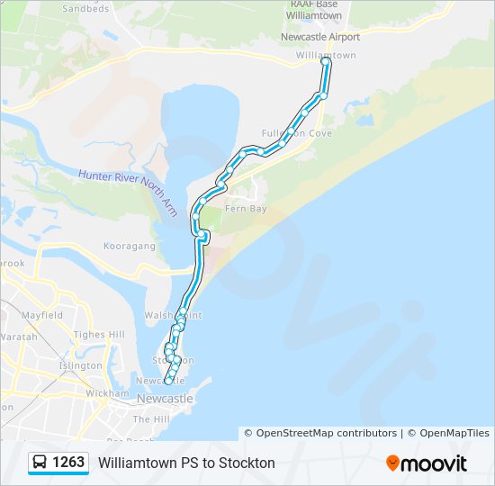 Mapa de 1263 de autobús