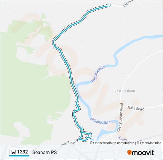 1332 bus Line Map