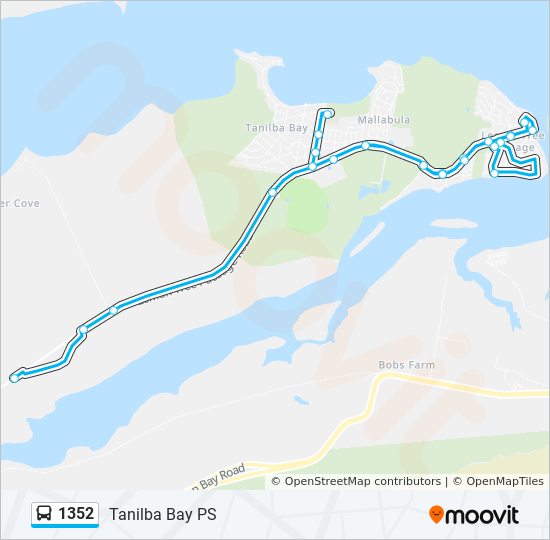 Mapa de 1352 de autobús