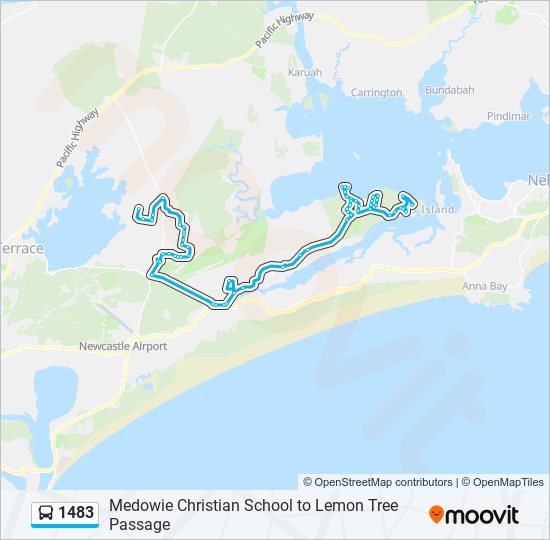1483 bus Line Map