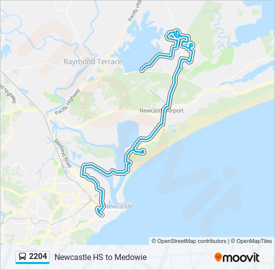 Mapa de 2204 de autobús