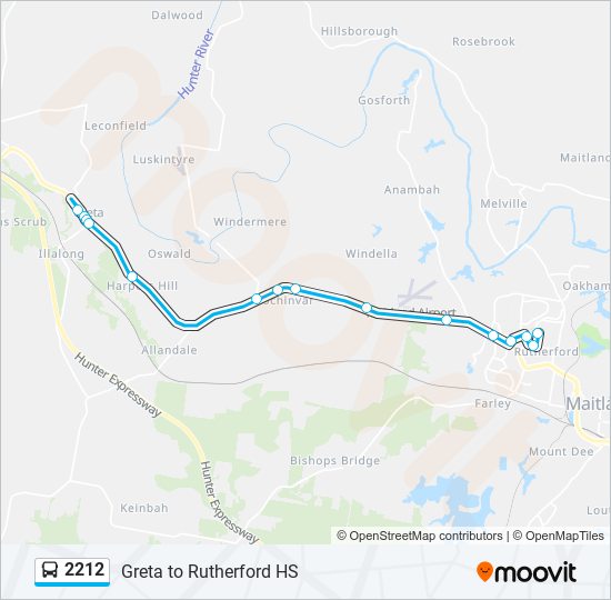 2212 bus Line Map