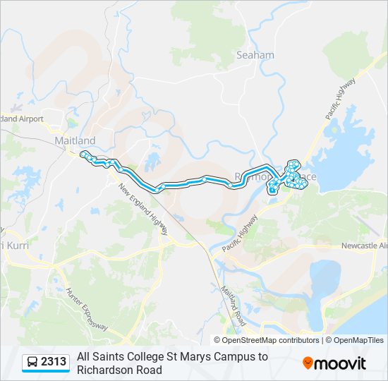 Mapa de 2313 de autobús