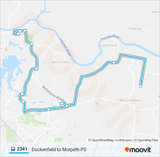 Mapa de 2341 de autobús