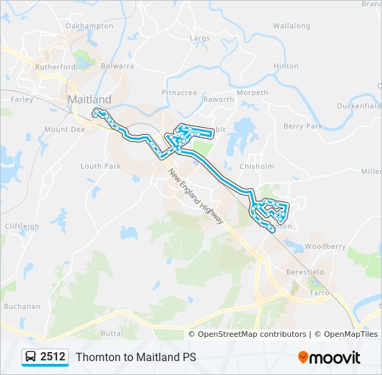 Mapa de 2512 de autobús