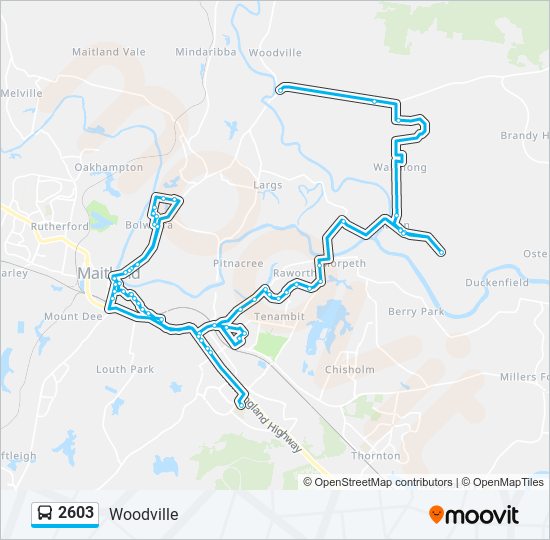 Mapa de 2603 de autobús