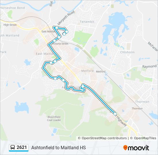 Mapa de 2621 de autobús