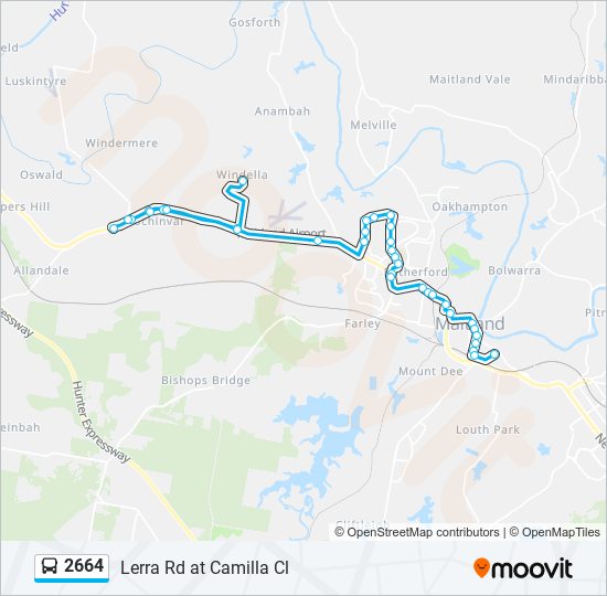 2664 bus Line Map