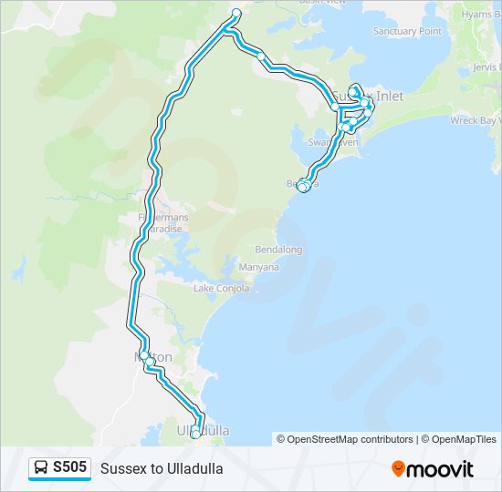 S505 bus Line Map