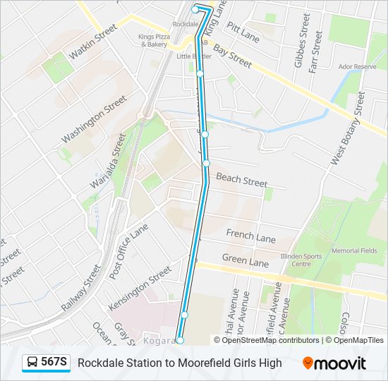567S bus Line Map