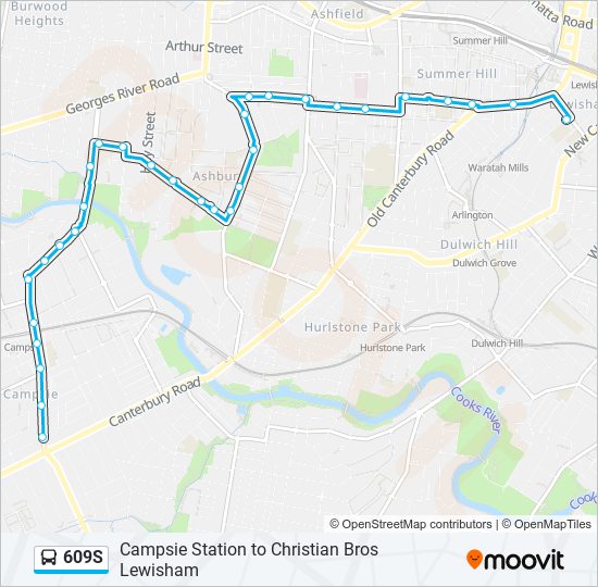 609S bus Line Map
