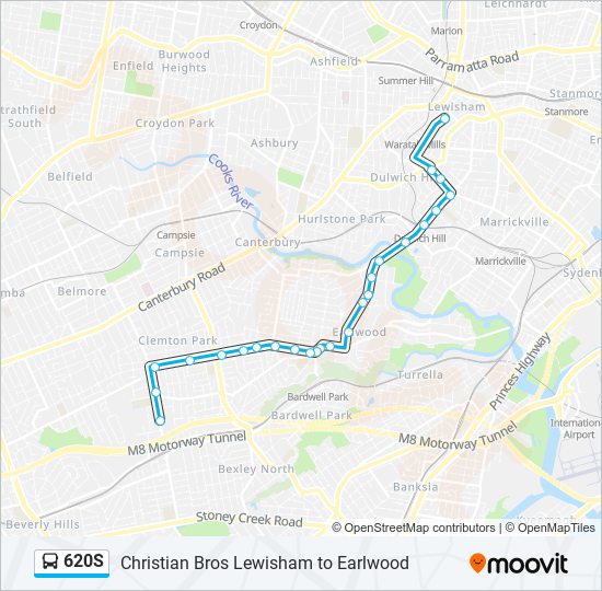 620S bus Line Map