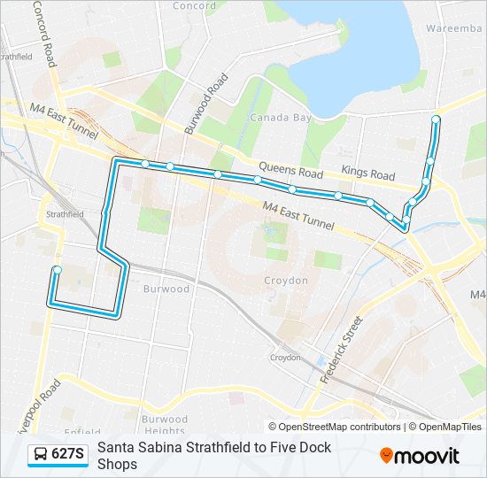 627S bus Line Map