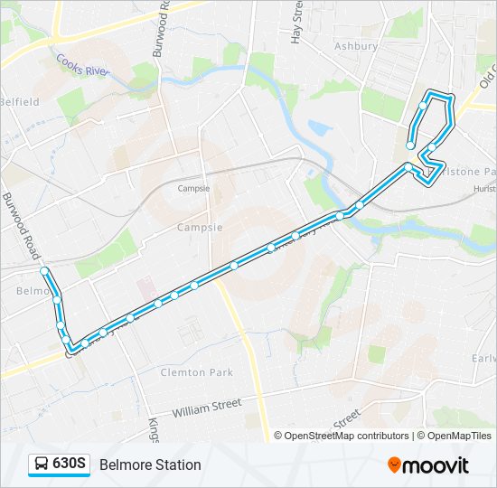 630S bus Line Map