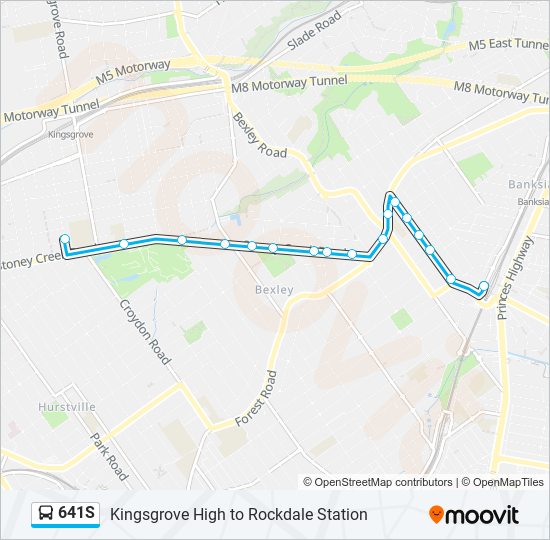 641S bus Line Map
