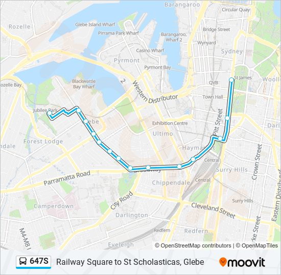647S bus Line Map