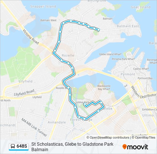 648S bus Line Map