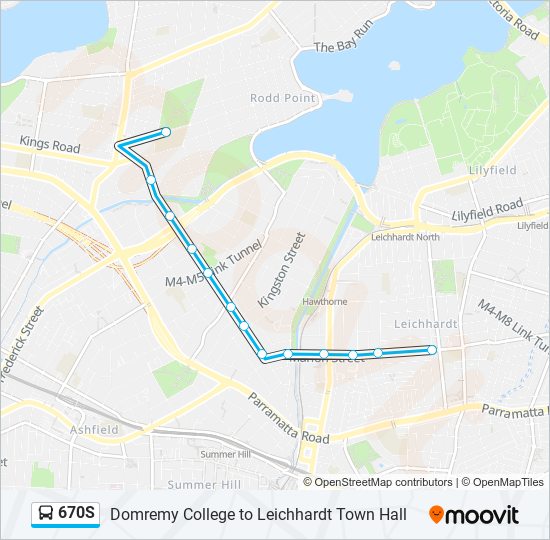 670S bus Line Map